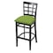 Holland Bar Stool Co 25" Counter Stool, Black Finish, Canter Kiwi Green Seat 313025Blk009 - alternate 1